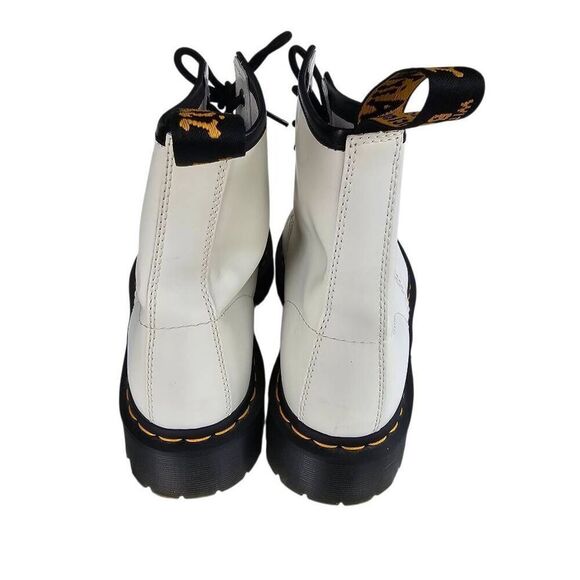 Dr. Martens Jadon White Leather Platform Boots Womens US 9 / Mens 8 EU 41 - Picture 6 of 12